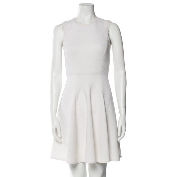 Rebecca Taylor White Flare Sleeveless Dress Size 2 - Picture 9 of 9